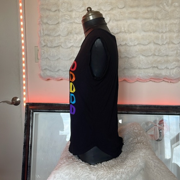 Rebel Society Black 'Be Kind' Rainbow Graphic Tee - Picture 3 of 7